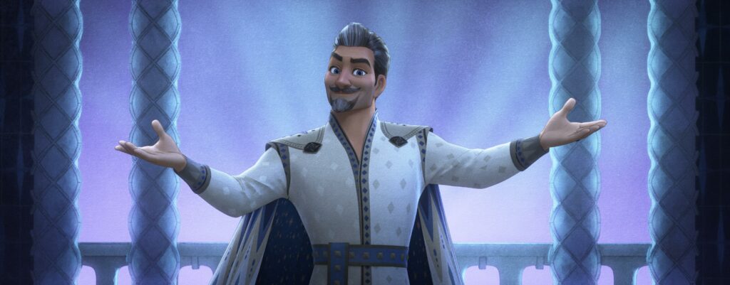 King Magnifico from disney wish movie, voiced by Chris Pine. 