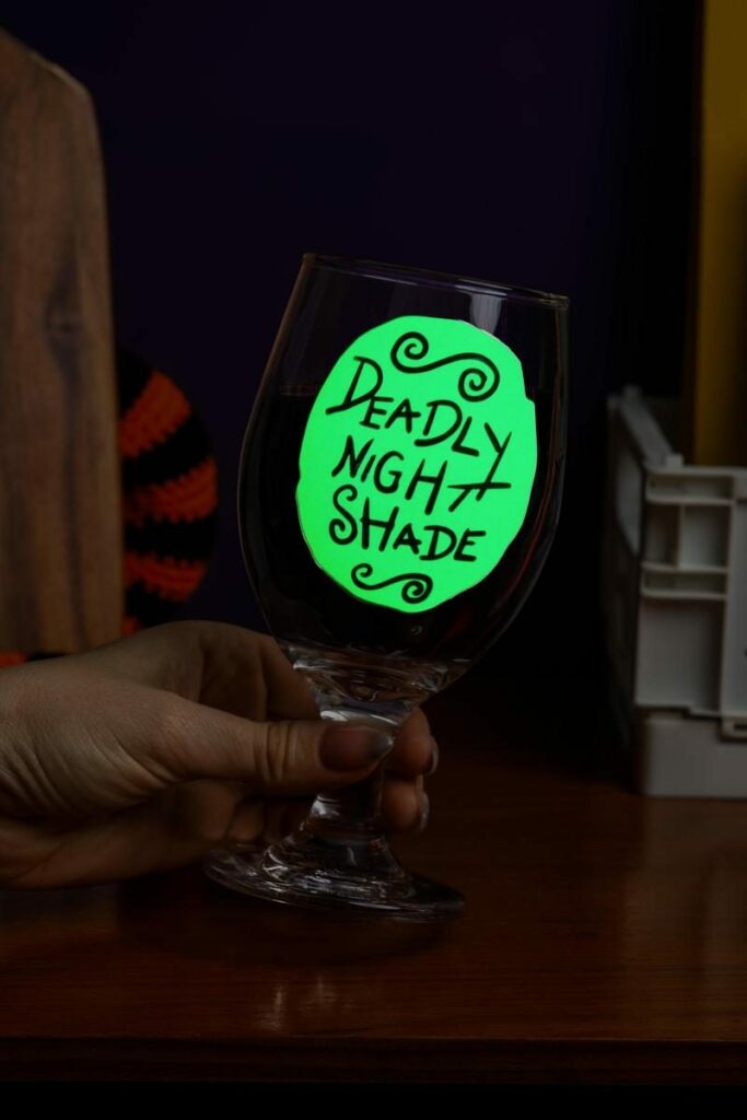 Paladone's Nightmare Before Christmas Glow-in-the-Dark Deadly Nightshade Drinking Glass
